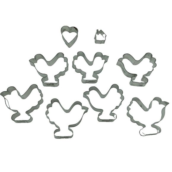 Lot Of 21 VTG Aluminum/Tin Cookie Cutters Some With Handles Christmas, Holidays - Picture 6 of 9